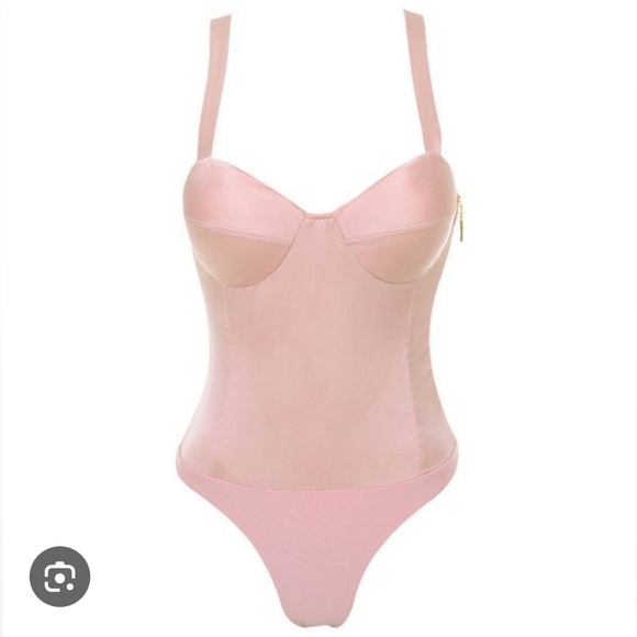 House of CB Tops - NWOT house of cb mistress rocks play nice pink cup bustier top bodysuit size XS